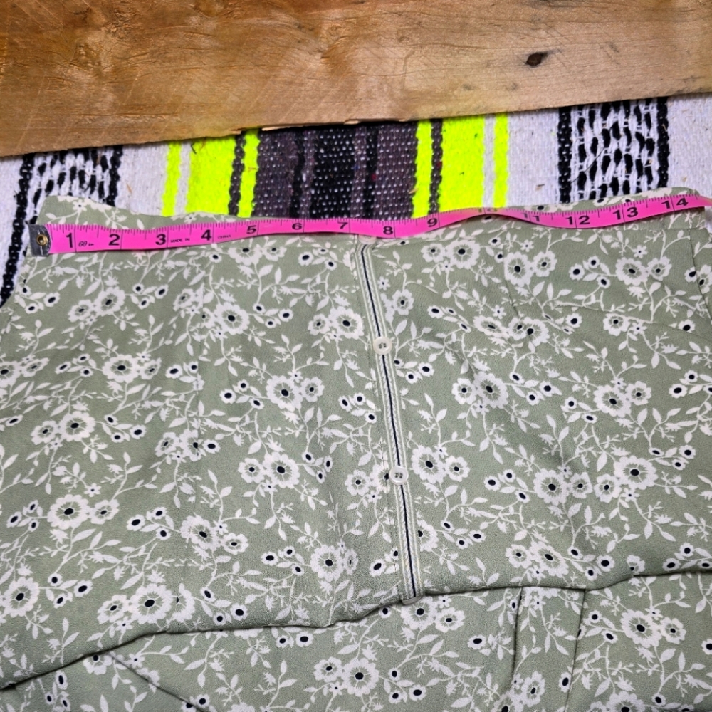 Max studio floral skirt Size:S Color:Green - Picture 5 of 5